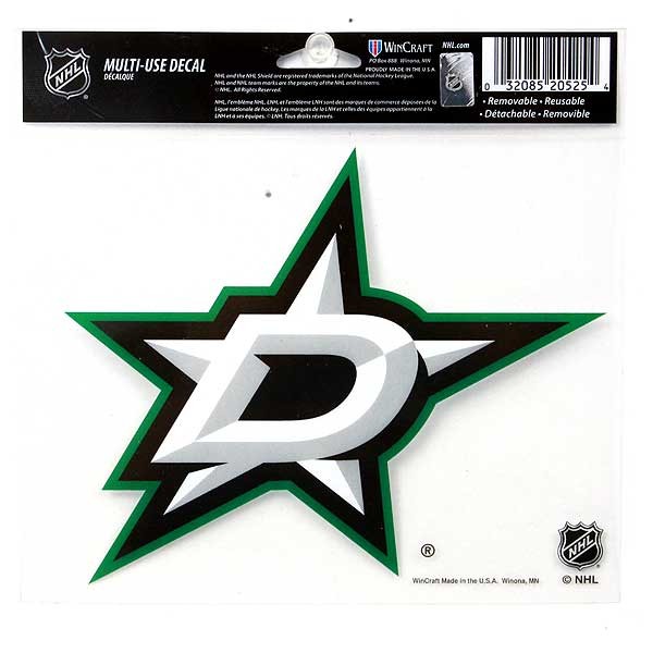 Dallas Stars Decals - Removable Team Decals - 12 For $18.00 - Dallas Stars