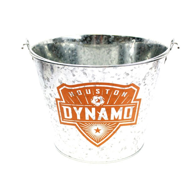 Houston Dynamo Buckets - 5QT Metal Galvanized Style - 4 For $20.00 - Wholesale Houston Texans Products - Texans Merchandise