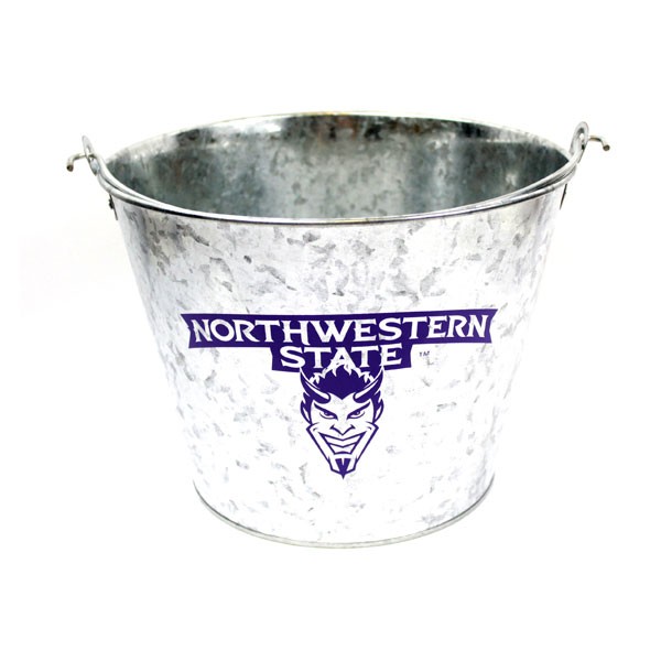 Northwestern State University Buckets - 5QT Metal Galvanized Style - 4 For $20.00 - LSU