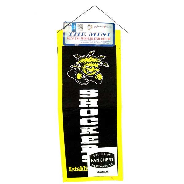Wichita State Shockers Banners - 6"x15" Wool Blend Embroidered Banners - 6 For $21.00 - Wichita State