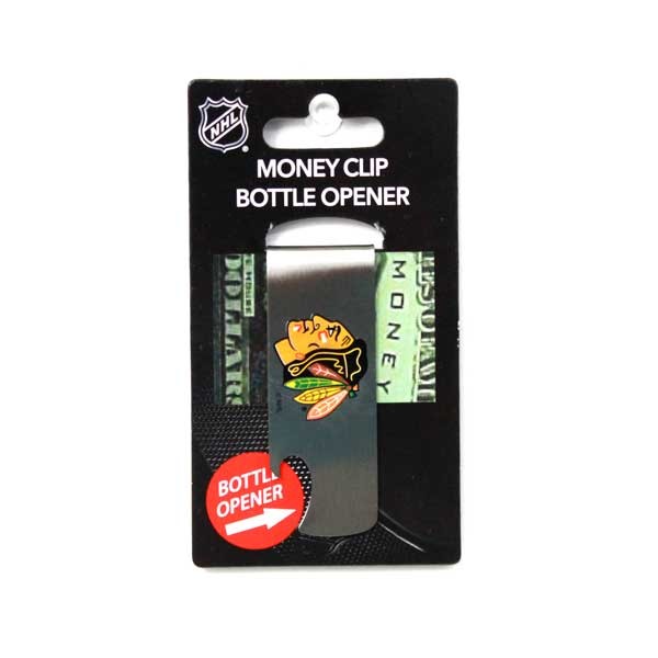 Chicago Blackhawks Money Clips - Bottle Opener Style - 6 For $18.00 - Chicago Blackhawks