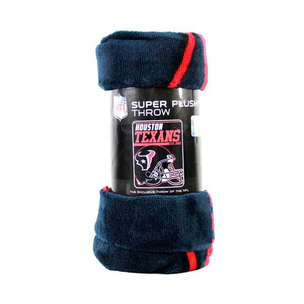 Houston Texans Blankets - 50"x60" 40YD Dash Super Plush Blankets - 2 For $20.00 - Wholesale Houston Texans Products - Texans Merchandise