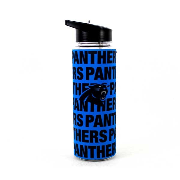 Carolina Panthers Water Bottles - 25OZ With Full Neoprene Sleeve - 2 For $13.00 - Wholesale Carolina Panthers Products - Carolina Football 2