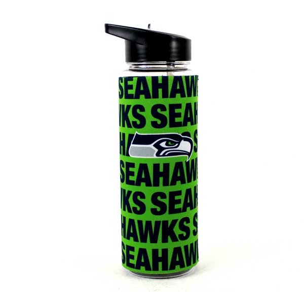 Seattle Seahawks Water Bottles - 25OZ With Full Neoprene Sleeve - 2 For $13.00 - Wholesale Seattle Seahawks Product - Seahawks Merchandise 2