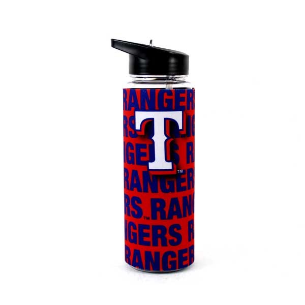 Texas Rangers Water Bottles - 25OZ With Full Neoprene Sleeve - 2 For $13.00 - Wholesale Texas Rangers Products - Rangers Merchandise