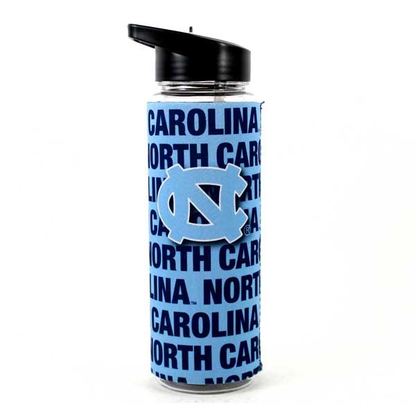 UNC Tarheels Water Bottles - 25OZ With Full Neoprene Sleeve - 2 For $13.00 - North Carolina