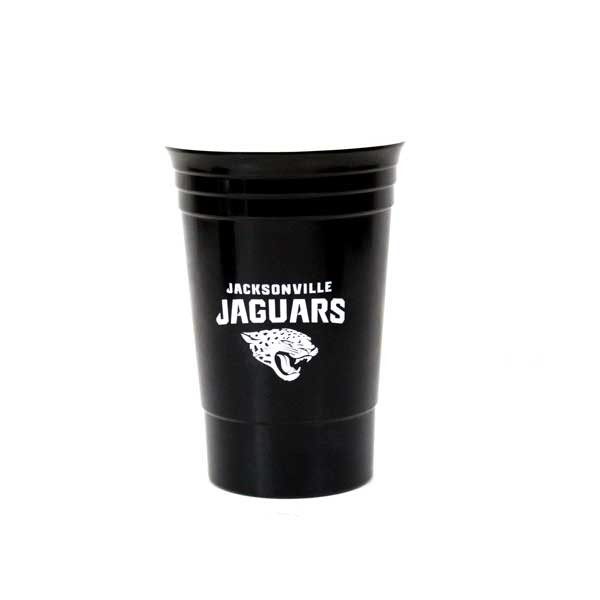 Jacksonville Jaguars Cups - 16OZ Black Double Walled Party Cups - 12 For $30.00 - Wholesale Jacksonville Jaguars Product - Jaguars Merchandise
