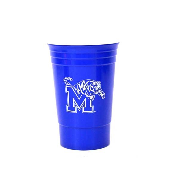 Memphis Tigers Cups - 16OZ Blue Double Walled Party Cups - 12 For $30.00  - Memphis Tigers