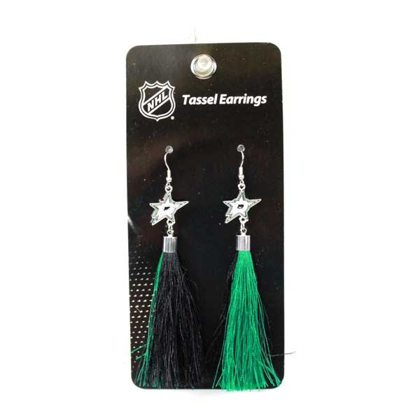 Dallas Stars Earrings - Fashion Tassel Style - 6 Pair For $18.00 - Dallas Stars