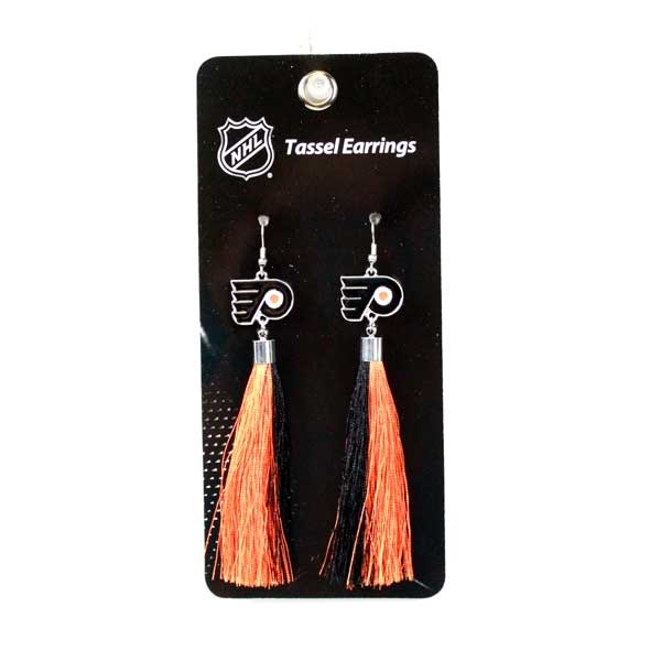 Philadelphia Flyers Earrings - Fashion Tassel Style - 6 Pair For $18.00 - Philadelphia Flyers