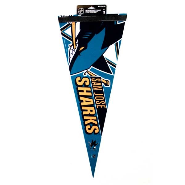 San Jose Sharks Pennants - 30" Roll-N-Go Pennants - 12 For $30.00 - San Jose Sharks