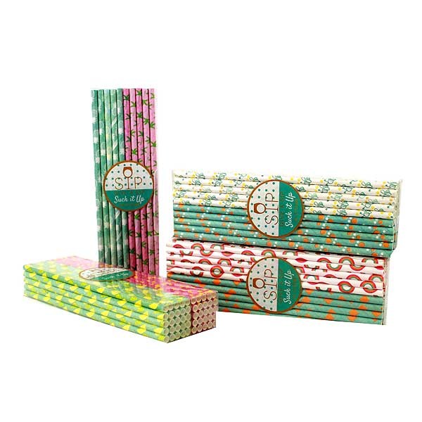Wholesale Paper Straws - 50Count Straws Per Box - Assorted Styles - 24 Boxes of 50Count Straws For $24.00