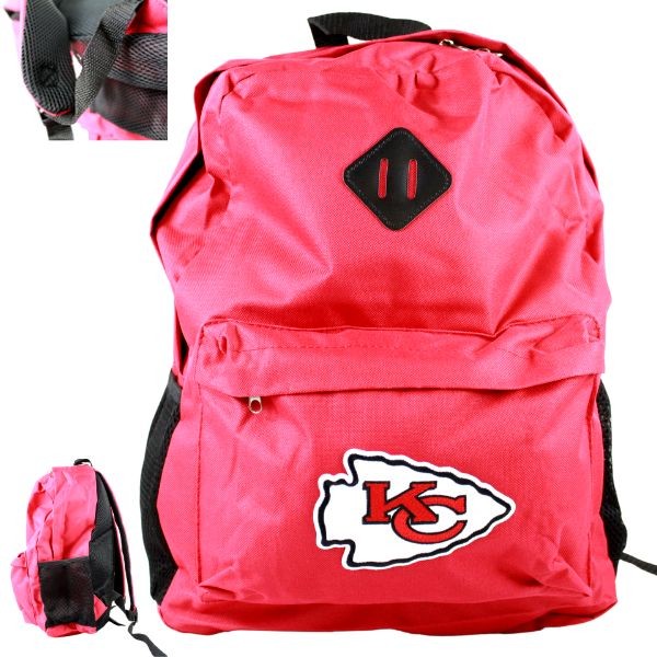 Kansas City Chiefs Backpacks - MOJO 18" - Re-Enforced Padding - 2 For $25.00 - Wholesale Kansas City Chiefs Product - Chiefs Merchandise