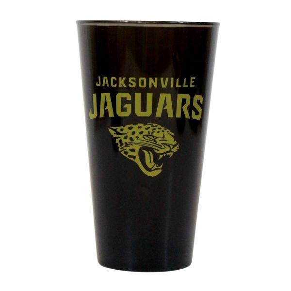 Jacksonville Jaguars Tumblers - Black 16OZ Acrylic Tumblers - 12 For $18.00 - Wholesale Jacksonville Jaguars Product - Jaguars Merchandise 2
