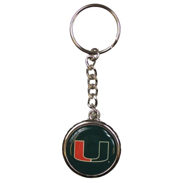 Miami Hurricanes Gear - Metal Enamel Team Keychains - 12 For $18.00 - Miami Hurricanes