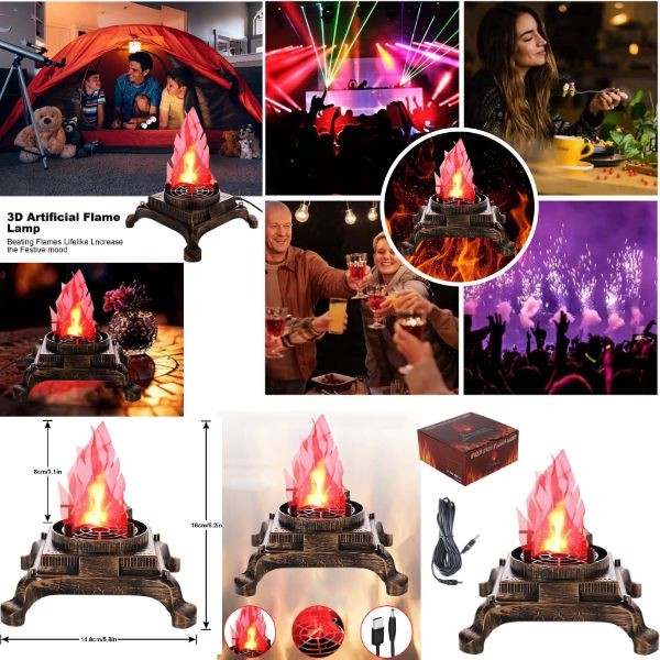 Flame Lamp - 3D Flickering Flame - 6 For $30.00