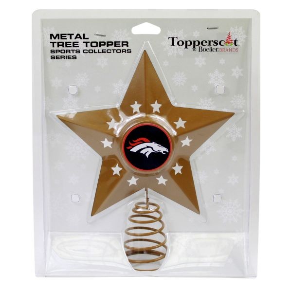 Denver Broncos - Metal Star Tree Topper - 2 For $10.00 - Wholesale Denver Broncos Products - Denver Merchandise