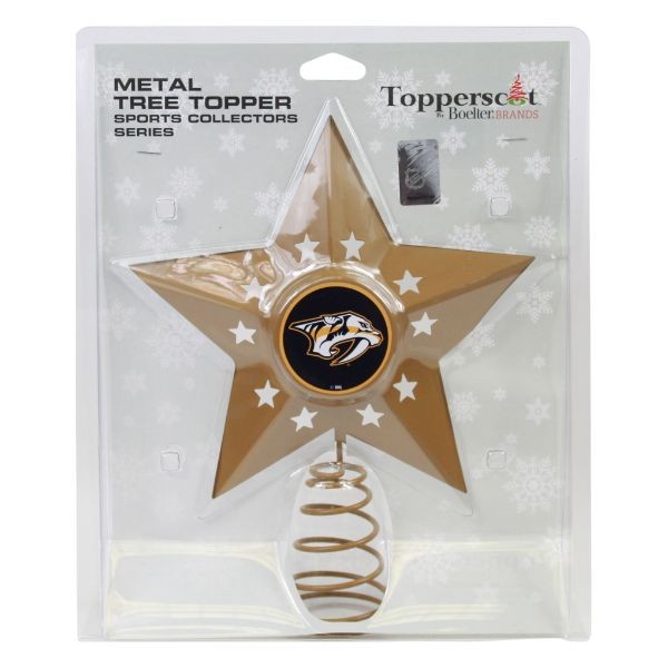 Nashville Predators - Metal Star Tree Topper - 2 For $10.00 - Nashville Predators