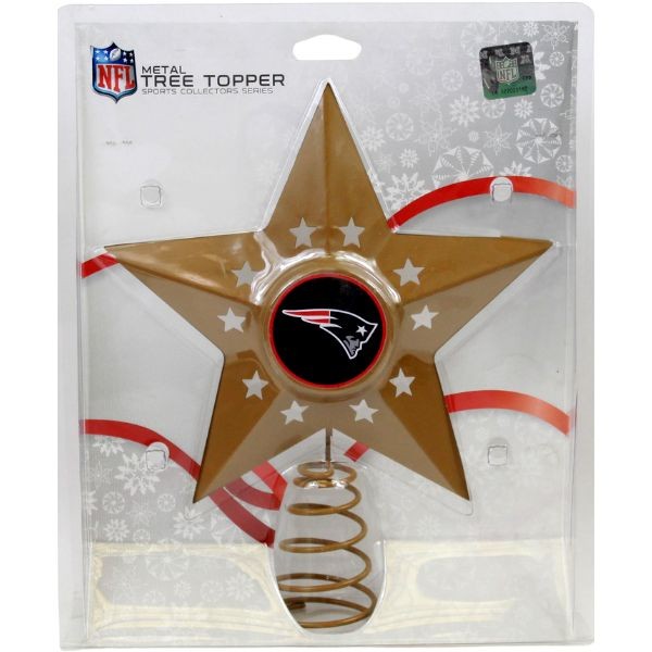 New England Patriots - Metal Star Tree Topper - 2 For $10.00 - Wholesale New England Patriots - Patriots Merchandise