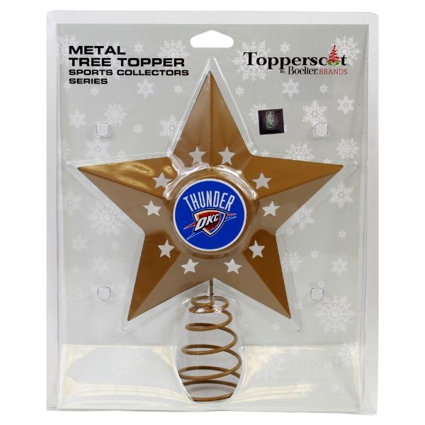 Oklahoma City Thunder - Metal Star Tree Topper - 2 For $10.00 - Oklahoma City Thunder