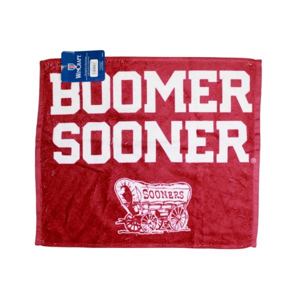 Oklahoma Sooners Towels - Boomer Sooner 15"x18" Team Rally Towels - 6 For $21.00 - Oklahoma