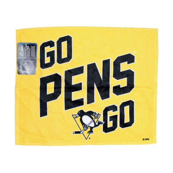 Pittsburgh Penguins Towels - Yellow GO Pens Go 15"x18" Classic Team Rally Towels - 6 For $21.00 - Pittsburgh Penguins
