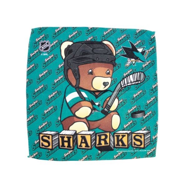 San Jose Sharks Towels - Baby Bear 15"x15" Go Sharks Rally Towels - 6 For $21.00 - San Jose Sharks