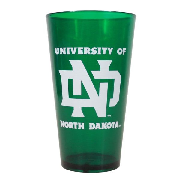 North Dakota University Tumblers - Green 16OZ Acrylic - 24 For $24.00 - North Dakota