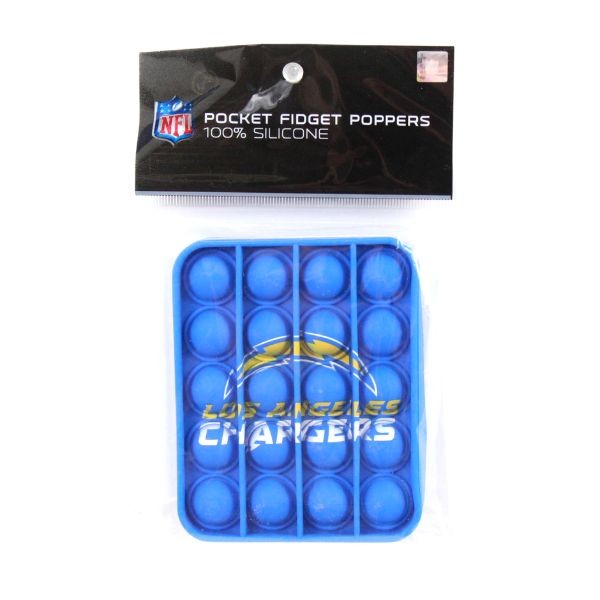Los Angeles Chargers - The Square Fidget Popper - 12 For $18.00 - Wholesale Los Angeles Chargers Products - Chargers Merchandise