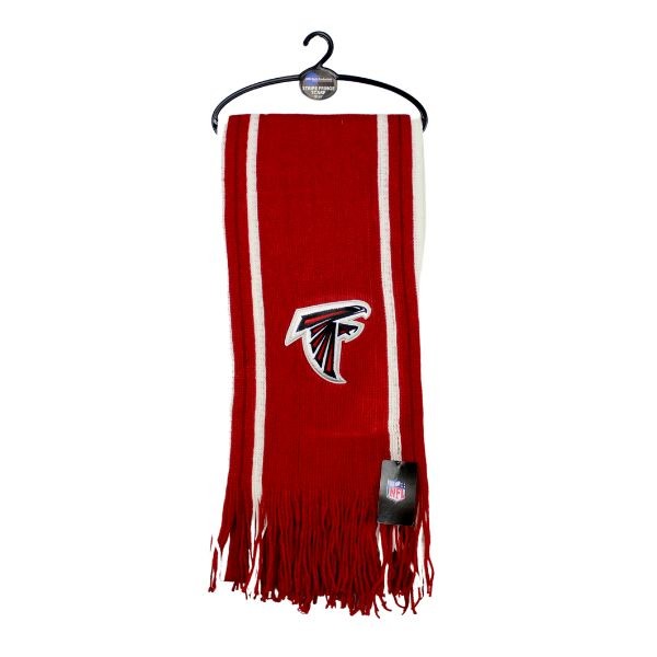 Atlanta Falcons Gear - Red Racing Stripe Style Team Knitted Scarf - 4 For $20.00 - Wholesale Atlanta Falcons Products - Wholesale Football Gear 2