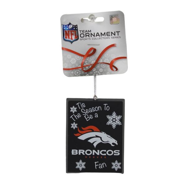 Denver Broncos Ornaments - Tis The Season Style Ornaments - 6 For $15.00 - Wholesale Denver Broncos Products - Denver Merchandise