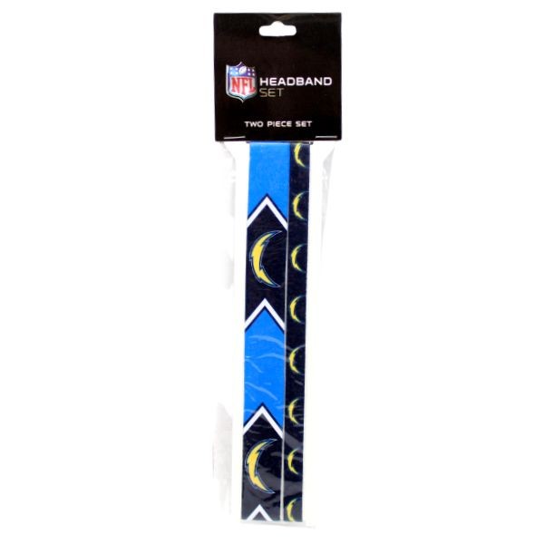 Los Angeles Chargers Fashion Hair Accessories - 2Pack Headband Sets - 12 Sets For $18.00 - Wholesale Los Angeles Chargers Products - Chargers Merchandise 2
