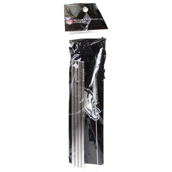 Philadelphia Eagles Straws - 5Piece Stainless Steel Re-Usable Straw Set With Case - 6 Sets For $21.00 - Wholesale Philadelphia Eagles Product - Eagles Merchandise