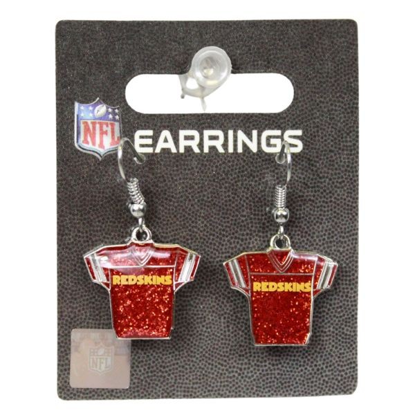 Washington Redskins Earrings - Jersey Style - 6 Pair For $18.00 - Wholesale Washington Redskins Products - Redskins Merchandise 2