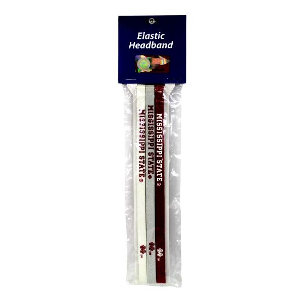 Mississippi State Hair Products - 3Pack Elastic Headbands - 12 Packs For $18.00 - Mississippi State