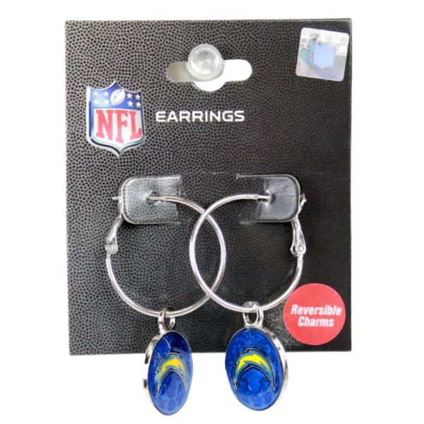Los Angeles Chargers Earrings - Blue Water Style - 6 Pair For $18.00 - Wholesale Los Angeles Chargers Products - Chargers Merchandise