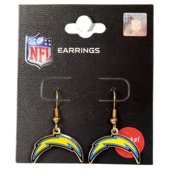 Los Angeles Chargers Earrings - Classic Bolt Style - 6 Pair For $18.00 - Wholesale Los Angeles Chargers Products - Chargers Merchandise 2