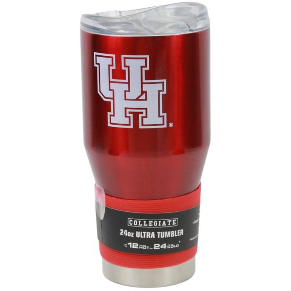 University Of Houston Cougars - 24OZ Ultra Stainless Steel Tumblers - Vacuum Seal - 2 For $15.00 - Houston Cougars