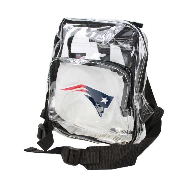 New England Patriots - Clear Stadium Style Backpacks - 4 For $20.00 - Wholesale New England Patriots - Patriots Merchandise