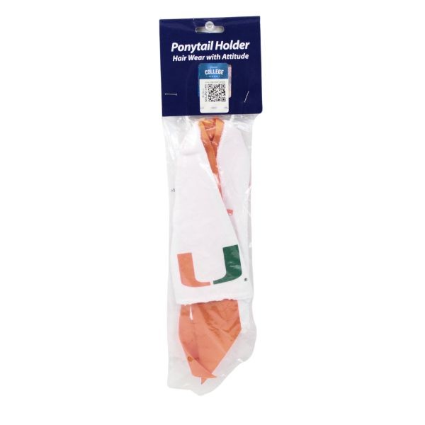 Miami Hurricanes Hair Accessories - Team Jersey PonyTail Holders - 24 For $24.00 - Miami Hurricanes