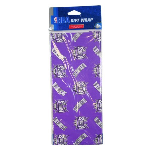 Sacramento Kings - Team Gift Wrap 3PC Set - 24 Sets For $18.00 - Sacramento Kings