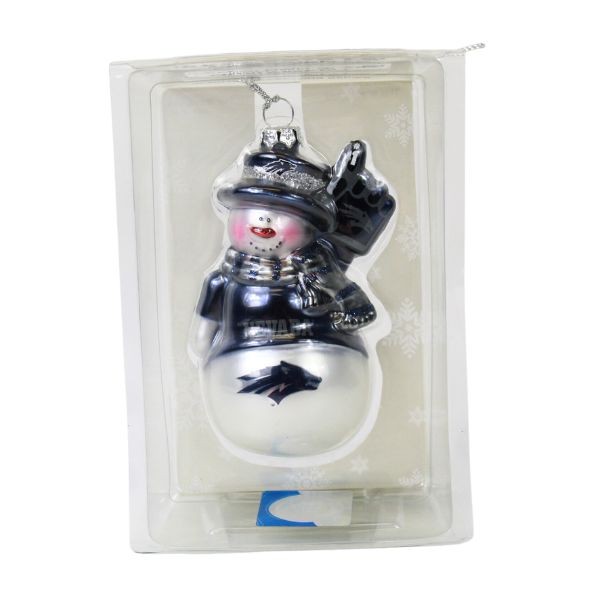 University Of Nevada Ornaments - Glitter Snowman Style - 6 For $21.00 - Wholesale Raiders Products - Las Vegas Raiders