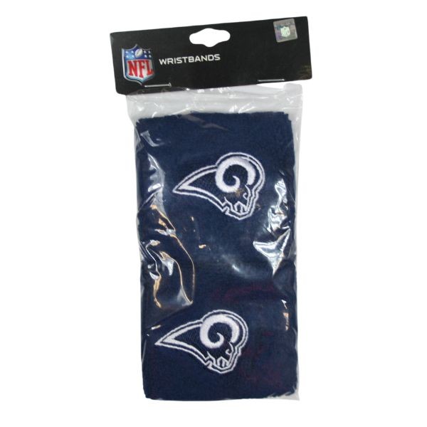 Los Angeles Rams - 2Pack Terri-Cloth Wristbands - Embroidered - 12 2Packs For $30.00 - Wholesale Los Angeles Rams Products - Rams Merchandise