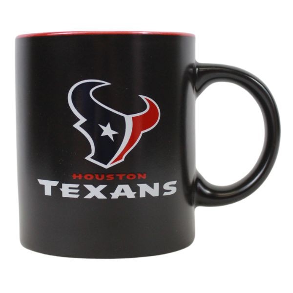 Houston Texans Mugs - 14OZ Ceramic 2Tone Black Matte Series - 6 For $30.00 - Wholesale Houston Texans Products - Texans Merchandise