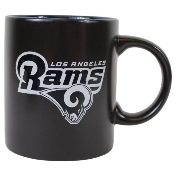 Los Angeles Rams Mugs - 14OZ Ceramic 2Tone Black Matte Series - 6 For $30.00 - Wholesale Los Angeles Rams Products - Rams Merchandise 2