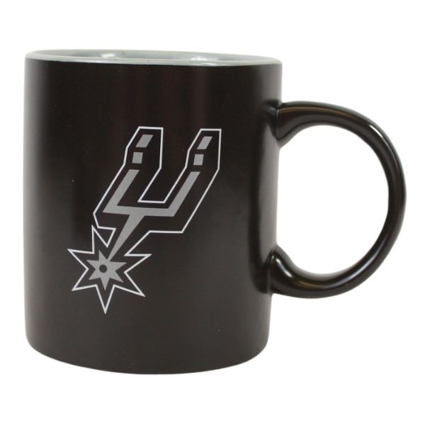 San Antonio Spurs Mugs - 14OZ Ceramic 2Tone Black Matte Series - 6 For $30.00 - San Antonio Spurs