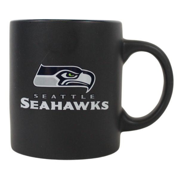 Seattle Seahawks Mugs - 14OZ Ceramic 2Tone Black Matte Series - 6 For $30.00 - Wholesale Seattle Seahawks Product - Seahawks Merchandise