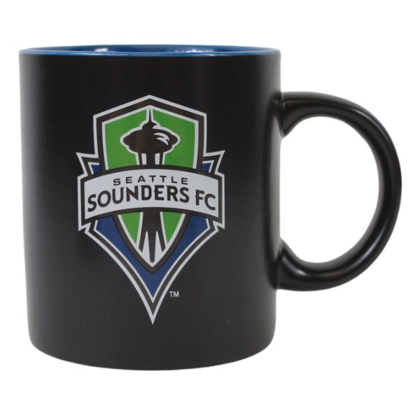 Seattle Sounders Mugs - 14OZ Ceramic 2Tone Black Matte Series - 6 For $30.00 - Wholesale Seattle Seahawks Product - Seahawks Merchandise