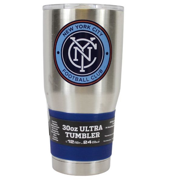 NYC FC - New York City Football Club Tumbles - 30OZ Gameday - Silver - Stainless Vac Sealed - 2 For $20.00 - Wholesale New York Giants Product - Giants Merchandsie