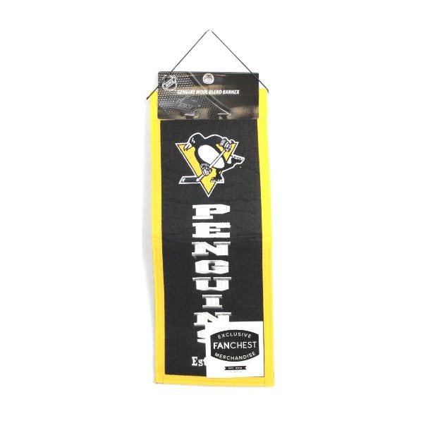 Pittsburgh Penguins Banners - 6"x15" Wool Blend Embroidered Banners - 6 For $21.00 - Pittsburgh Penguins